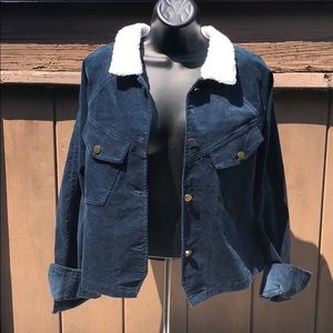 Navy blue Sherpa jacket